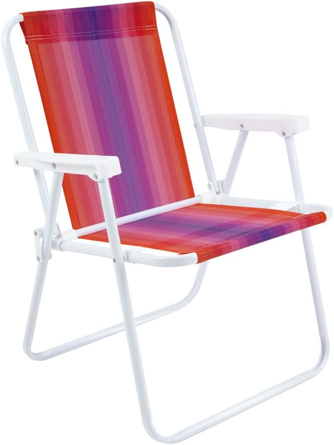 Kit 3 cadeiras de Praia Aço Sortido