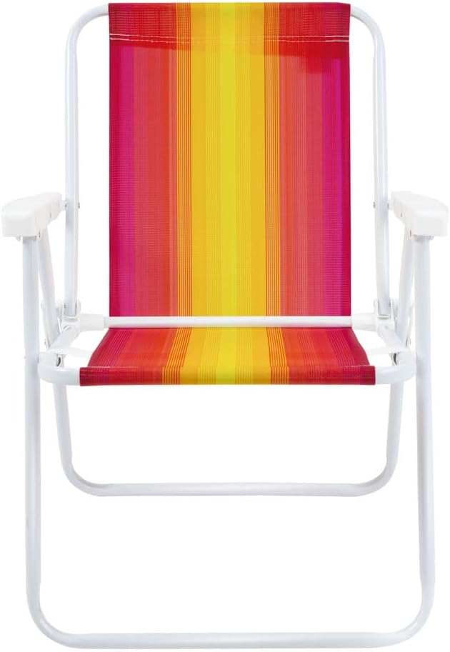 Kit 3 cadeiras de Praia Aço Sortido