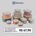 Electrolux - Kit Potes de Plástico Hermético, 10 unidades