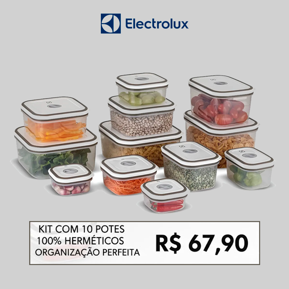 Electrolux - Kit Potes de Plástico Hermético, 10 unidades